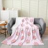 Bright Peach Fruit Design Blanket Comfortable Decorative Nap Blanket For Sofa Bed Chair Dormitory Blanket