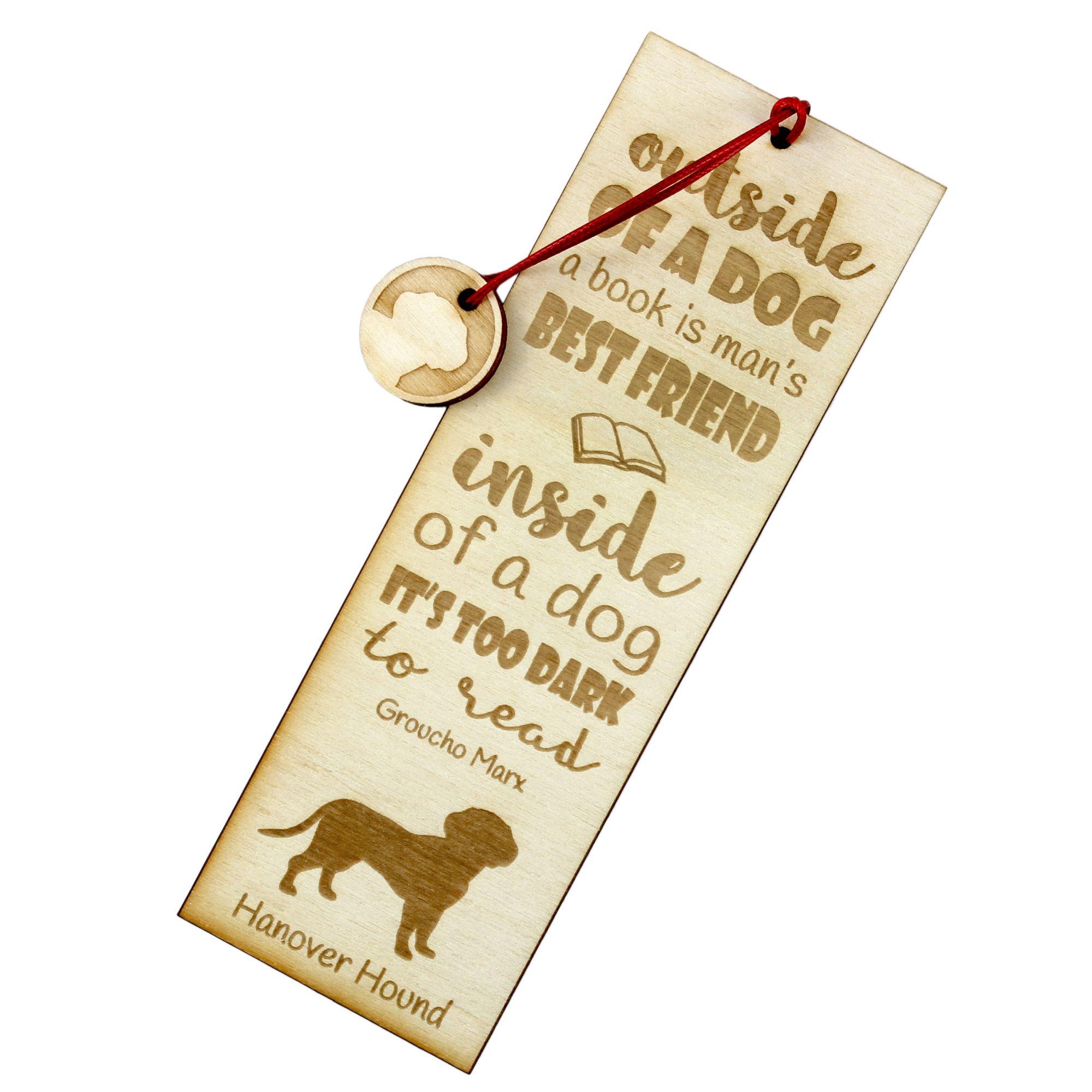 

Hanoverian Hound, Hanover Hound, Hanoverian Scenthound - dog bookmark, personalized bookmark, gift for bookworm from Art-Dog brand