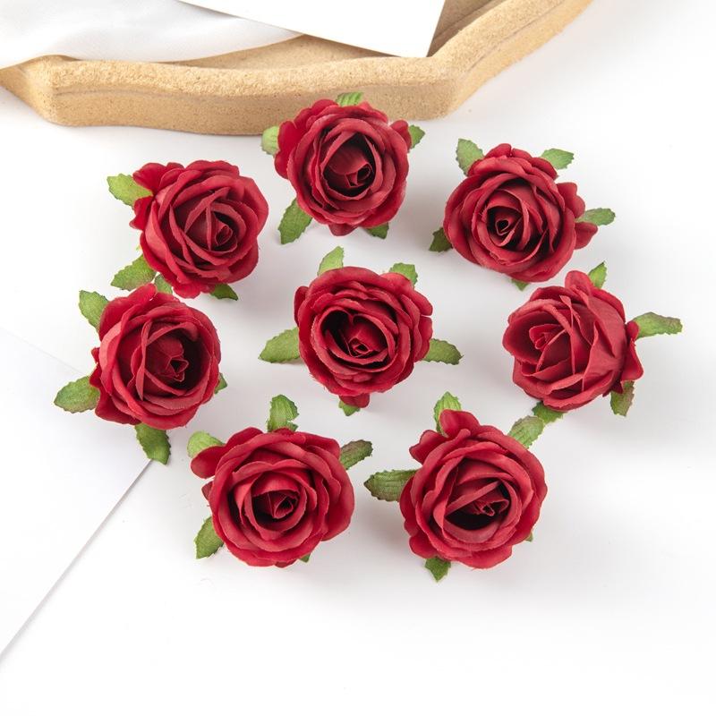 Mori Simulation Rose Flowers Silk Flowers Diy Handmade Wreath Fake Flowers Wedding Gift Box Decoration Accessories Flower Wall Set Shooting Prop