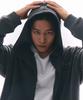 Waydn [Ali] The Greatest Pigment Oversized Zip-Up Hoodie Charcoal