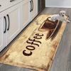 1Pcs Anti Fatigue Kitchen Rugs Coffee Print Waterproof Non-Slip Thick Cushioned Kitchen Mat Heavy Duty Comfort Standing Mat  Hallway Runner