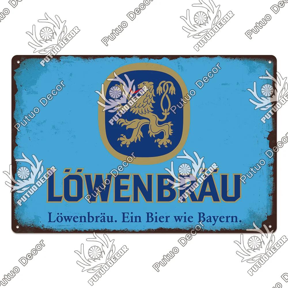 Putuo Decor Germania Beer Brand Metal Sign Plaque Metal Vintage Tin Sign pentru Bar Pub Man Cave Kitchen Club Bar Wall Decor Home