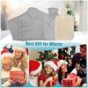 1PC Lengthened Waist Protection Warm Hand Treasure Thickened Plush Cloth PVC Water Injection Hot Water Bag