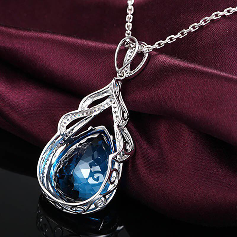 Lindon Trendy Jewelry Pendant Necklace Water Drop Zircon  Women Pendants Wedding Gift