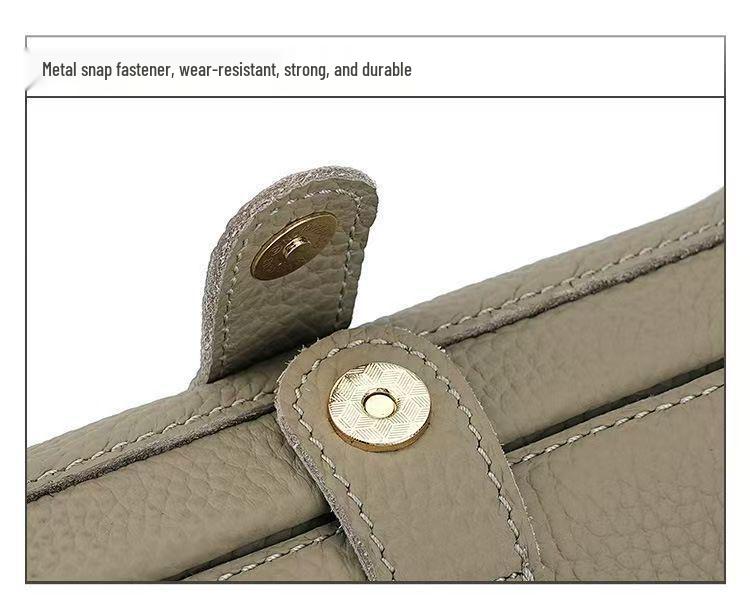 Multifunctional Genuine Leather Makeup & Mobile Clutch – New Style Cowhide Travel Toiletries Bag