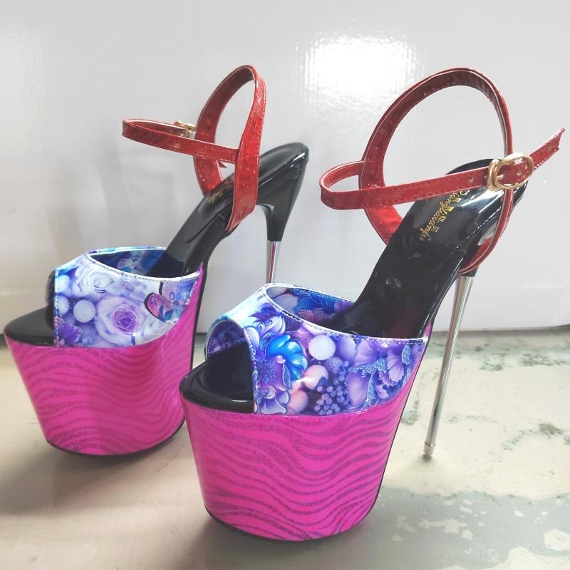 Luxury Women's Sandals 19cm Super High Heels Summer Shoes Platform New Sexy Heeled Flip Flops Dance Stripper Fetish Shoes Female