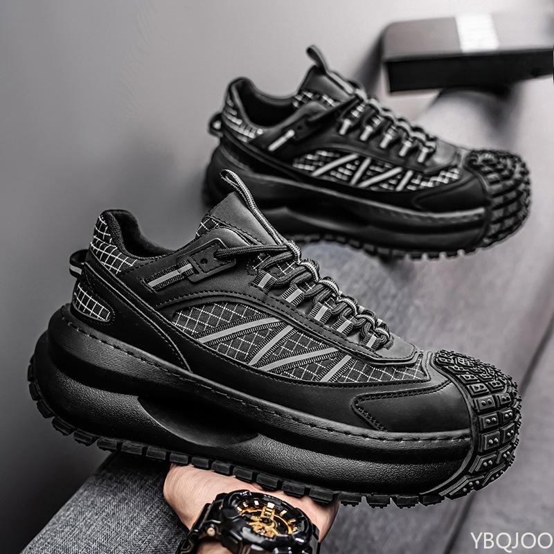 Spring and Autumn Fashion Trends Versatile Men's Sports and Leisure Shoes Thick Soled Height Increasing Breathable Men's Shoes