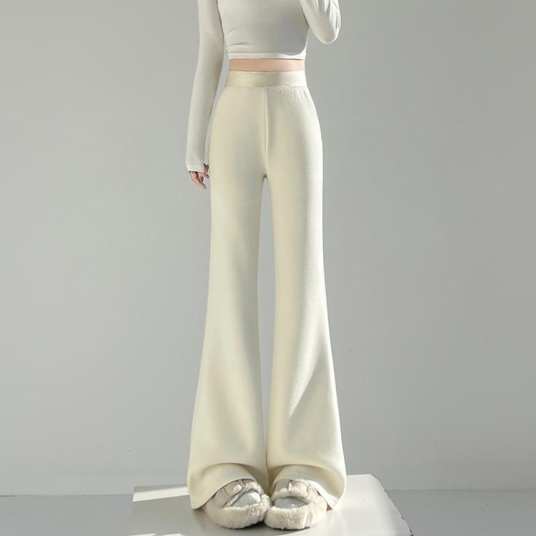 

Женские расклешенные спортивные штаны с высокой талией, зимние мягкие флисовые брюки, повседневные брюки XXL