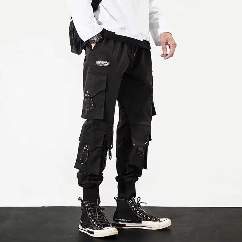 Trendige Streetwear Schnelltrocknende Eis-Seidenhosen Herren Klassische Cargohosen Mann Sommer Dünn Gerade Beine Vielseitig Freizeit Hosen