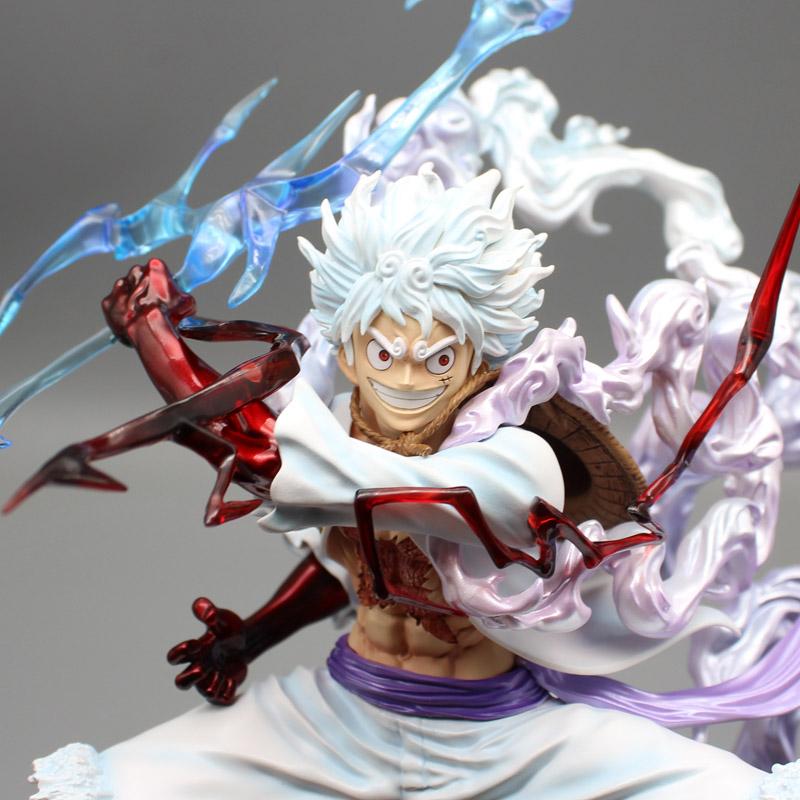 One Piece Figure Sun God Gear 5 Nika Luffy Action Figures 26cm Collection Decoration GK Thunderbolt Monkey D Luffy Model PVC Toy