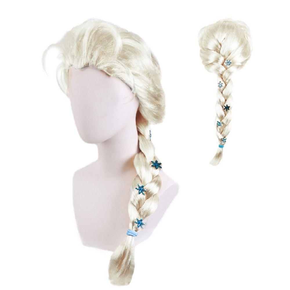 Jasmine Dress Up Wig Little Mermaid Head Cover Wig Hairpiece  for Adults Children
