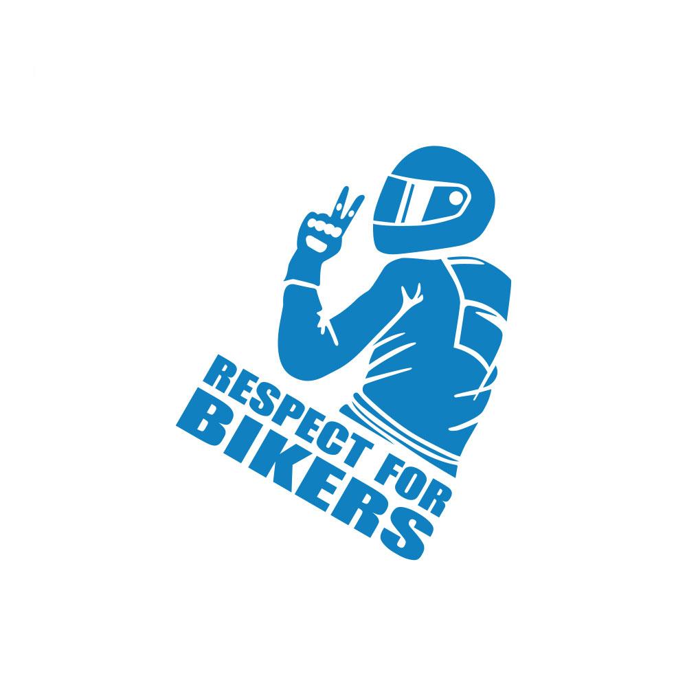 Respect For Bikers Various Sizes Car Sticker Waterproof  Sticker Decal Funny Vinyl Bike Motorcycle Auto Car Styling Decoration