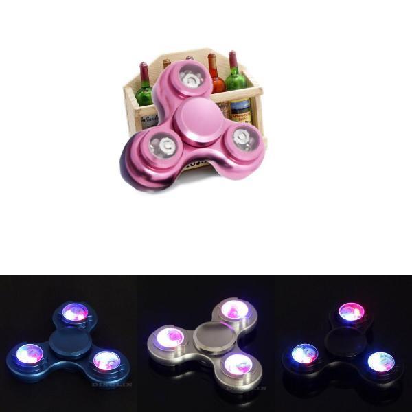 Hochwertiger LED-Leucht-Blink-Fidget-Tri-Spinner zur Angst- und Stressreduzierung