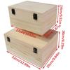 DIY Unfinished Wood Storage Box Large Unfinished Wooden Box with Hinged Lid and Front Clasp for Arts Gifts Jewelry