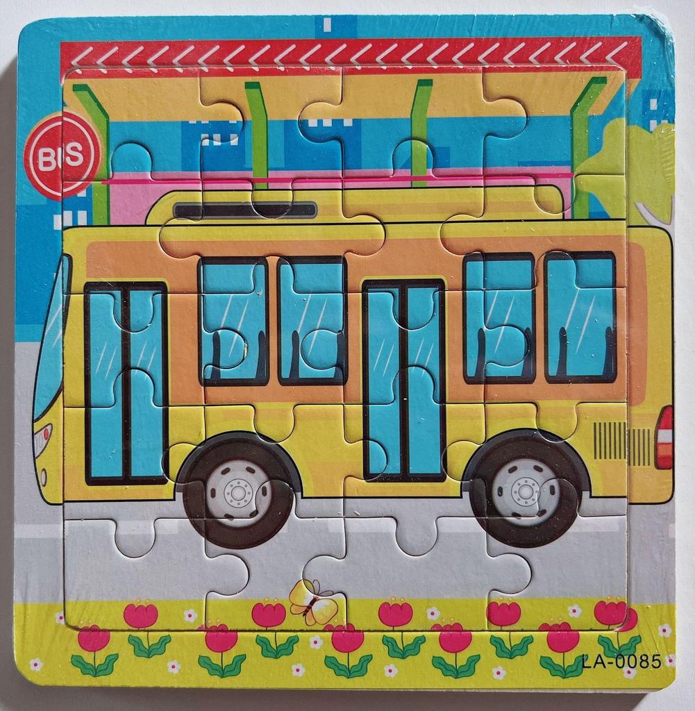 20-Piece Wooden Kids' Puzzle Board - Cartoon Animals