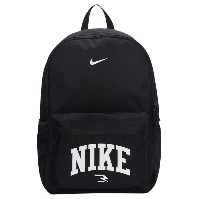 Nike 21L Brand Logo Simple Large Capacity Polyester Backpack Unisex Backpack Black N32533091GS-005 Jet Black