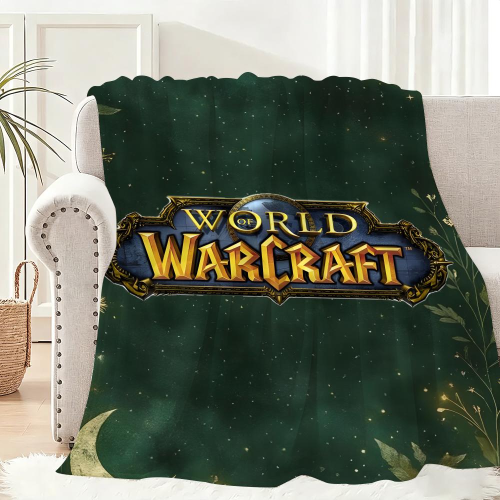 wWorld of Warcraft Game Throw Lightweight 240g Flannel Blanket Soft Skin-friendly for Summer Cooling