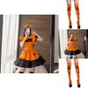 Magic Girl Role Play Dress With Pumpkin Theme For Halloween Party