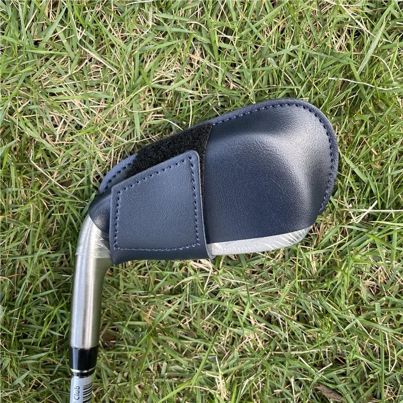 

1PC golf club cover PU leather club head cover, iron cover club head protective cover golf putter protective cover 10.5*7cm синий
