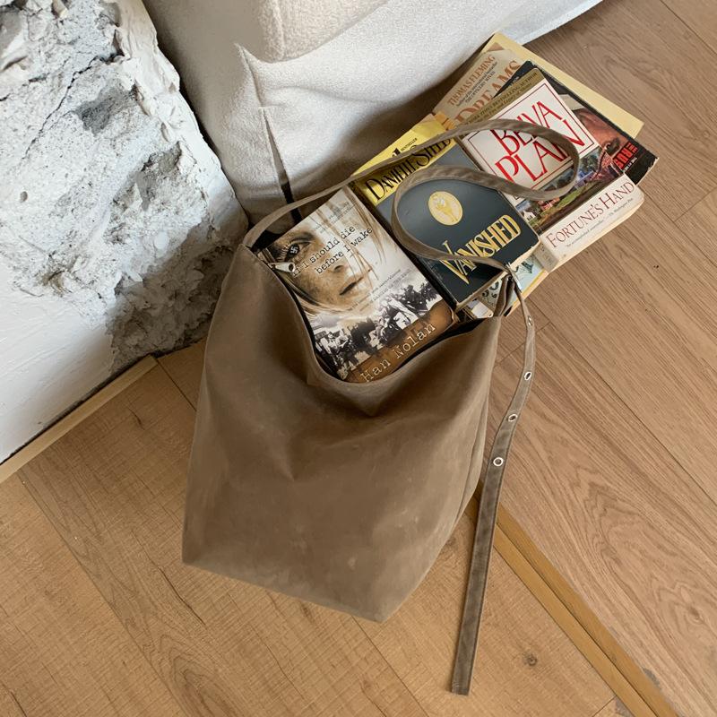 Autumn new retro niche simple large-capacity shoulder bag fashion leopard print versatile handbag women's bag