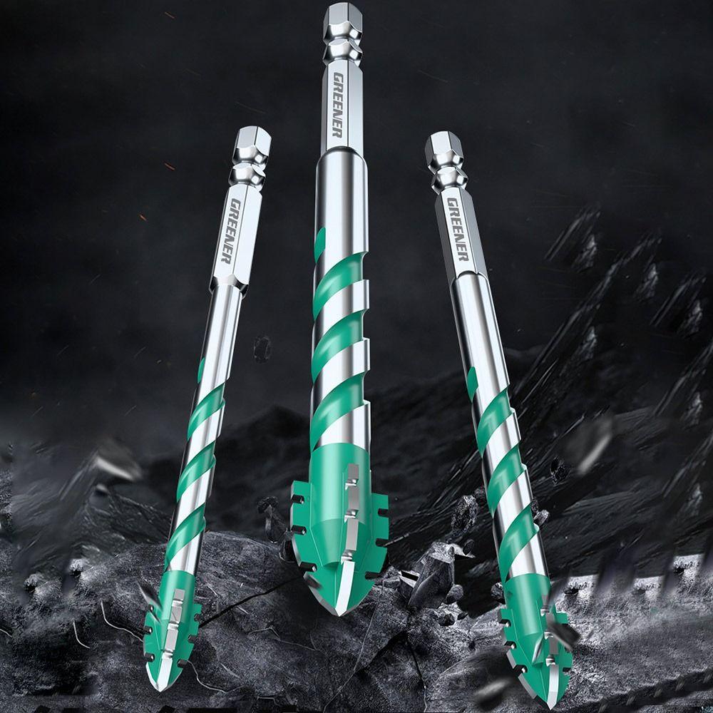 Four-Edged Eccentric Drill Bit Serrated Skewed Head Tile Drill Bit High Hardness Hexagonal Shank Drill Bit Set Drilling Tool