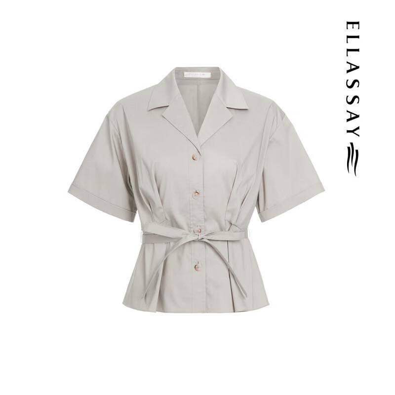 ELLASSAY Women's Anti-Wrinkle Tie-Waist Shirt