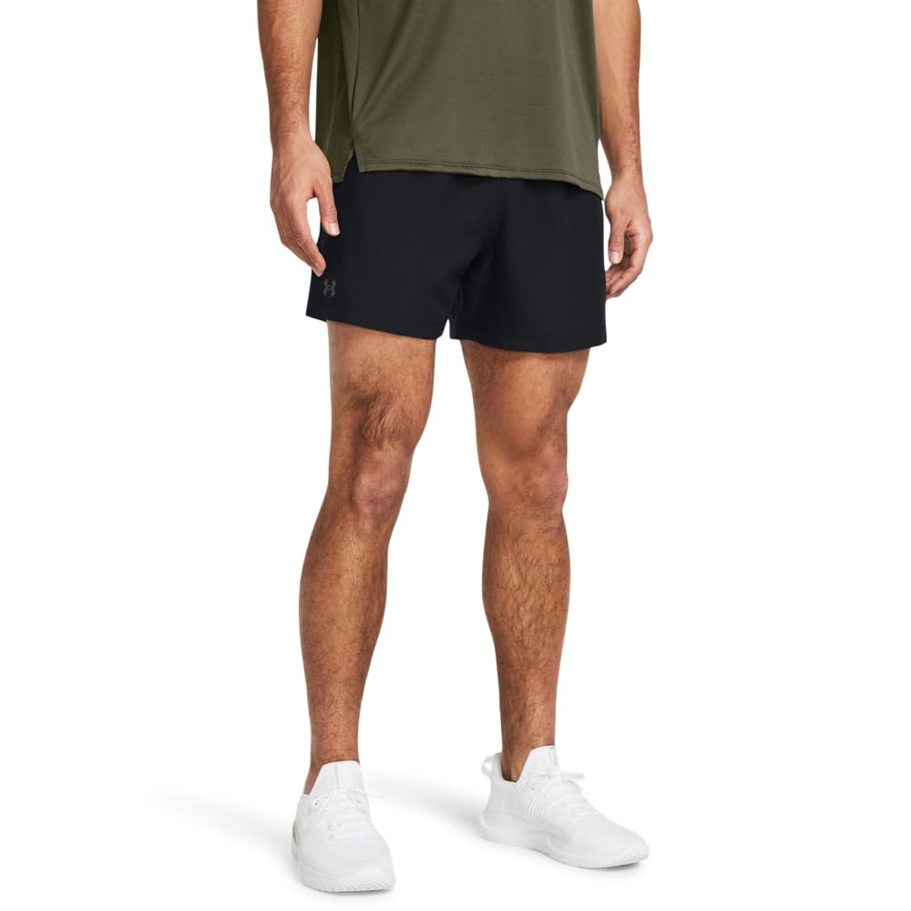 

UA Woven 5in Shorts Black Castlerock LG [Under Armor] / /