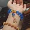Temple-Style Fluorite Lion Bracelet - Ethnic Design for Women