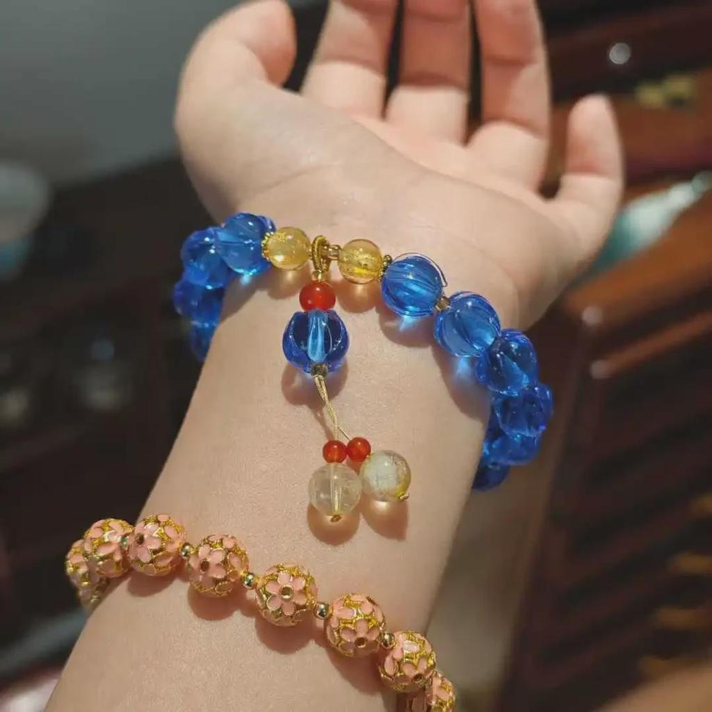 Temple-Style Fluorite Lion Bracelet - Ethnic Design for Women