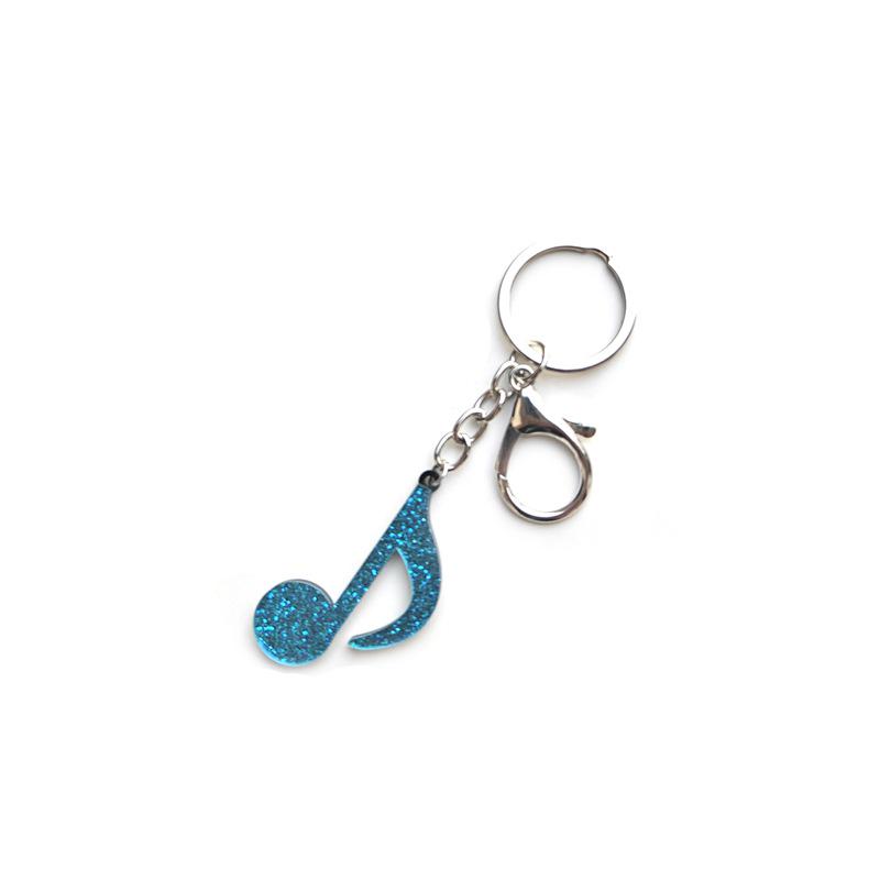 Net Celebrity Personality Musical Note Acrylic Keychain Pendant небесно-голубой