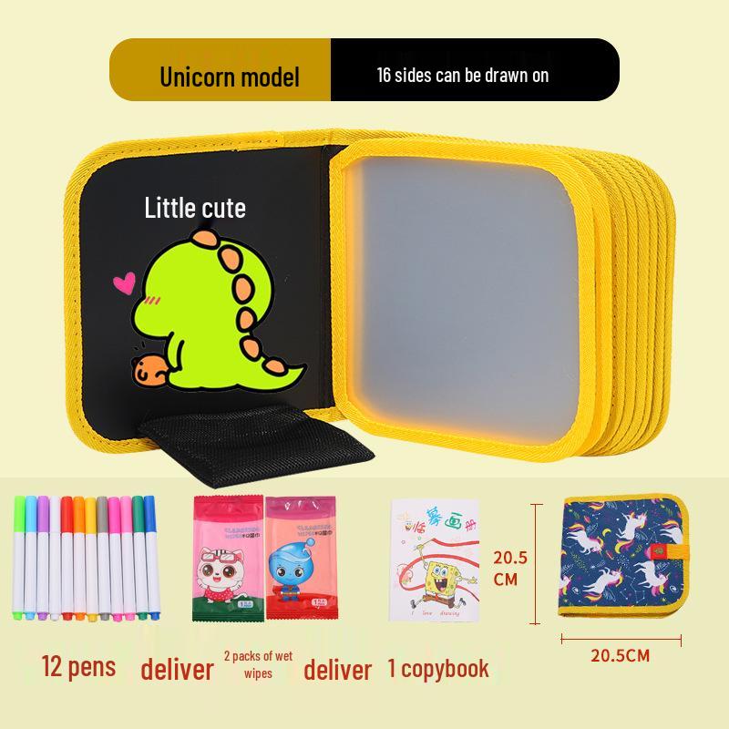 Portable Children's Drawing and Coloring Board - Reusable, Erasable, and Compact Toy for Kids