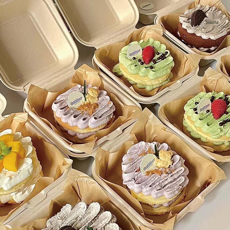 6-inch Disposable Pulp Dessert & Cake Packaging Boxes