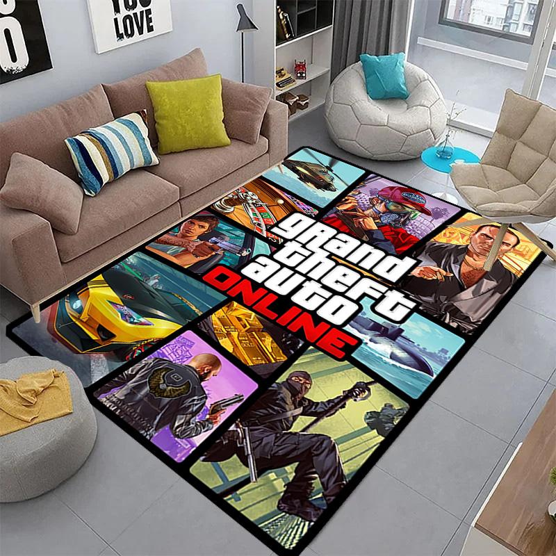 Grand Theft Auto Online: Covor de Aventură cu Octan Ridicat Potrivit pentru toate anotimpurile Decor Acasă Modă Cadouri de Crăciun Artă