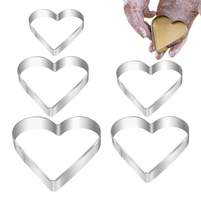DIYs Love Heart Stainless Steel Cookie Cutter Mould Biscuits Mold Fondant Pastry Cake Decorating Baking Tools Kitchen Supplies