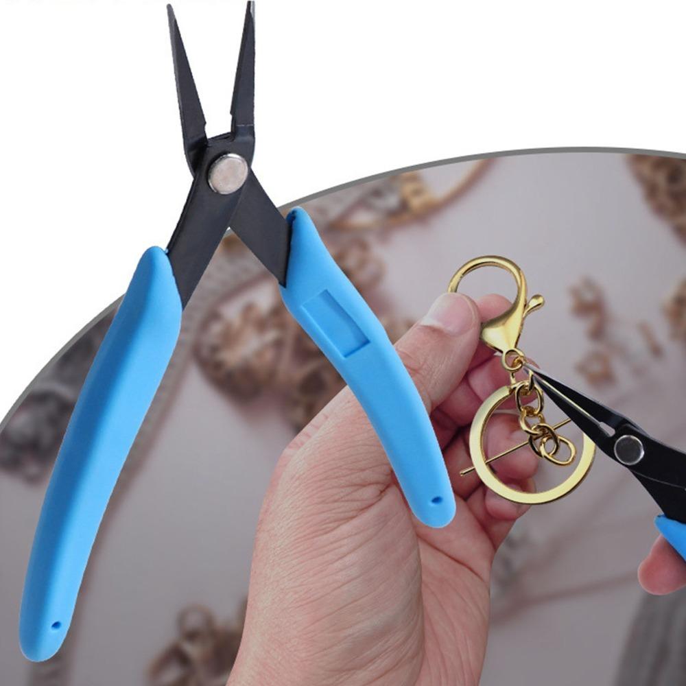 High Carbon Steel Jewelry Pliers Ergonomic PVC Handle Wire Wrapping Tool Jewelry Making