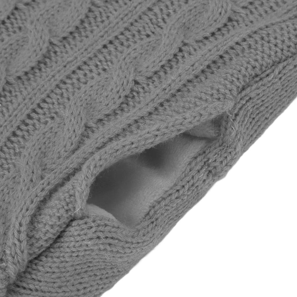 Hot Water Bag Rubber Explosionproof Water Injected Hand Warming Bag with Knit Hand Insert Cover Large