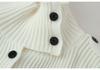 2026 Chic European and American High Neck Knit Cardigan Sweater Coat