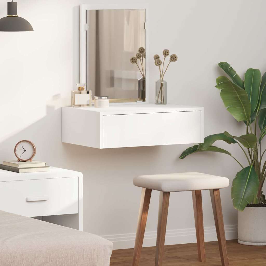 Toeletta con Cassetti Bianca 60 x 40 x 70 cm Legno Ingegnerizzato