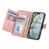 Floral Embossed Leather Wallet Flip Case for OPPO A6 A6X A6T A6S A6C A5 A5X A3 A3X A1 Pro 4G 5G Card Slots and Wrist Strap Cover