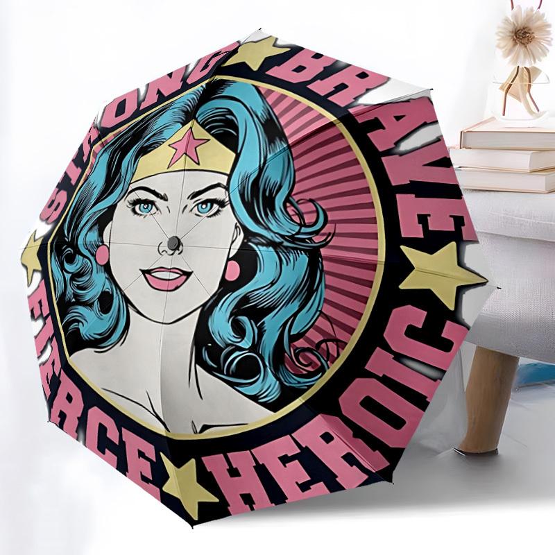 

1pc Wonder Woman, Superhero Automatic Open/Close Umbrella, Christmas Gift for Men Women, Daily Travel Outdoor Use yy251101162