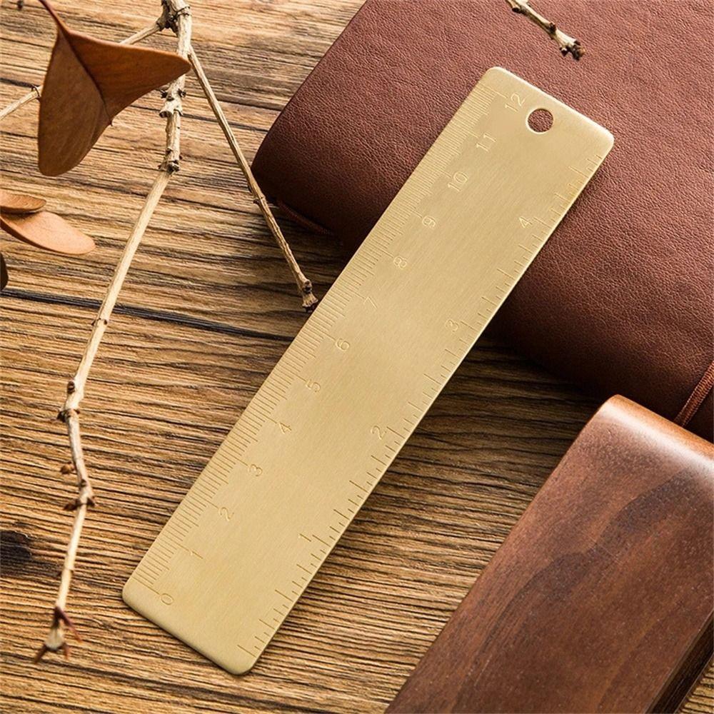 Painting Stationery Students Drawing Tools Metal Ruler Triangle Ruler Straight Ruler Brass Ruler