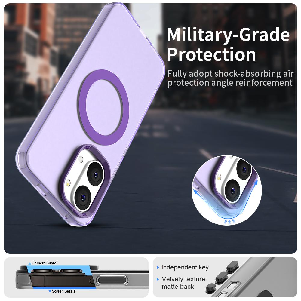 Frosted Transparent Magnetic Phone Case for Poco X8 Pro Max Case for Poco X7 Pro for Magsafe Wireless Charge Protective Cover