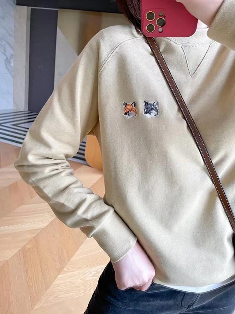 MK Fox Head Crew Neck Cotton Sweatshirt for Men and Women - Autumn/Winter Collection