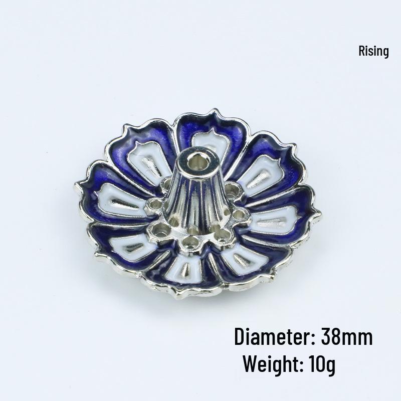 Lotus Alloy Multi-Hole Incense Holder and Burner Tray - Ornamental Incense Diffuser for Sticks