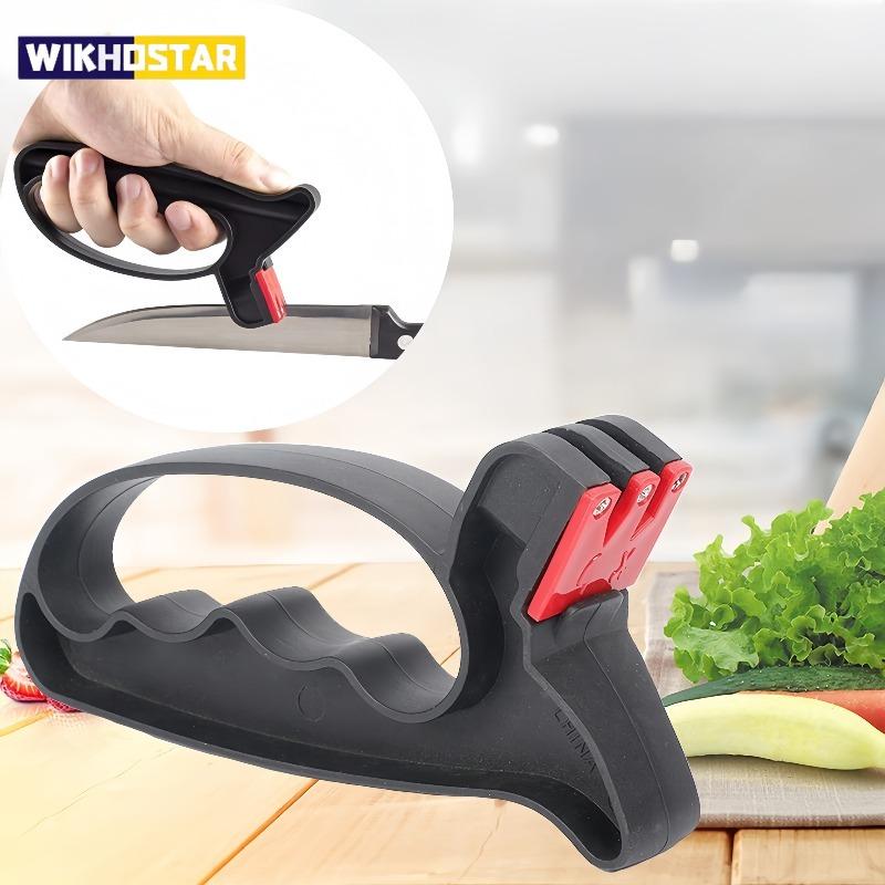 Two-port Mini Knife Sharpener Household Fast Hand-held Knife Sharpener Lightweight and Ergonomic Multifunctional Knife Sharpener