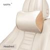 NAPPA Leather Car Neck Pillow For Tesla Model 3 Model Y Model X Auto Rear Seat Back Headrest Lumbar Supports Travel Cushion