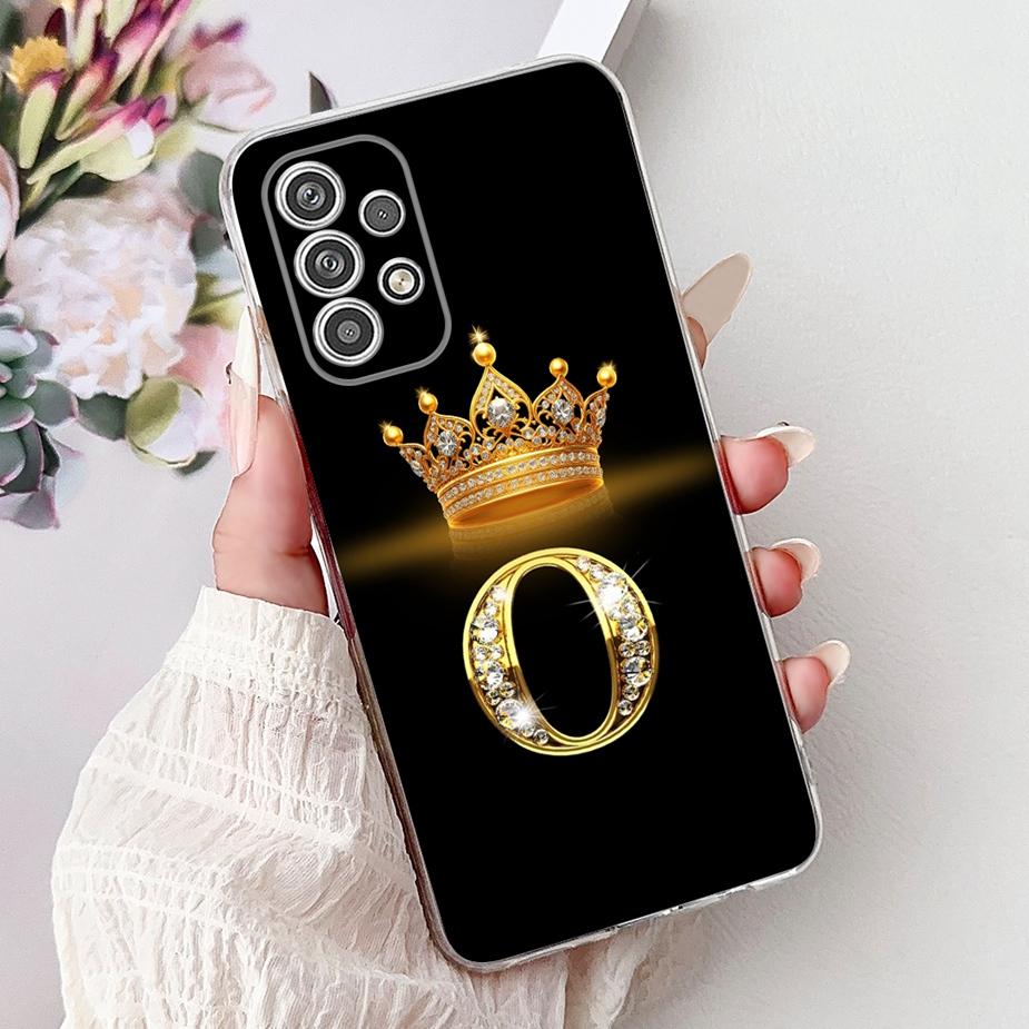 For Samsung Galaxy A23 A33 A53 A73 5G Case New Crown Letters Cover Soft Silicone Case For Samsung A23 A 33 73 Galaxy A53 5G Bags
