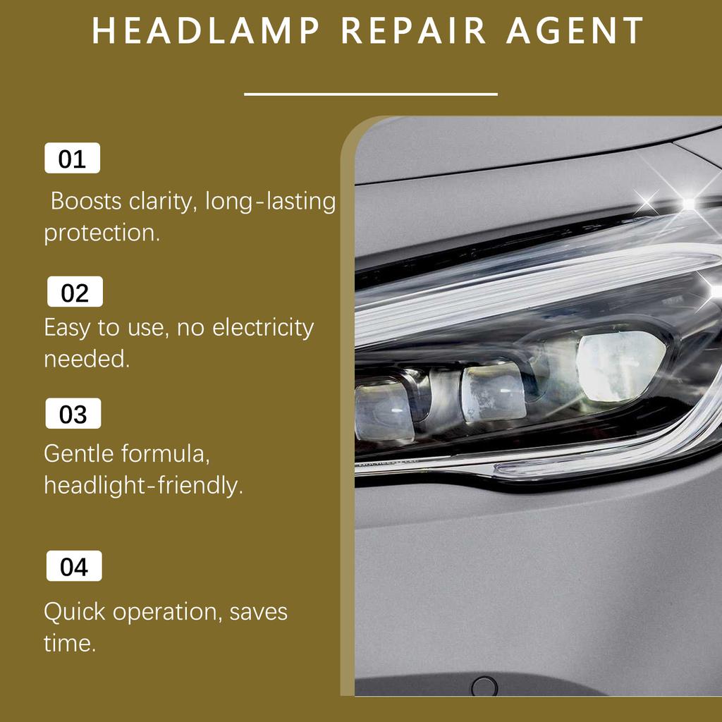 Auto Scheinwerfer Restaurierung Polieren Scheinwerfer Kratzerentferner Set Oxidationsreiniger Reparaturpaste für Scheinwerferbaugruppe 100ml