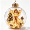 Leuchtende Weihnachtsgeschichte Ornamente 8x8cm Kunststoff Weihnachtsbaum Hängekugel mit Aufhängeseil Festlicher Anhänger Dekor für Weihnachtsbaum