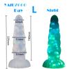 Silicone Soft Luminous Dildo Anal Toys for Women Men Masturbator Glowing Butt Plug Big Dildos with Suction Cup Adult Sex Toy